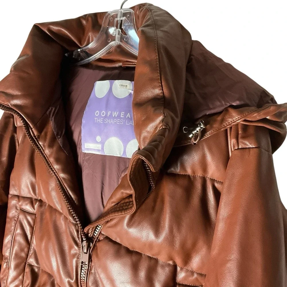 OOF Wear Faux Leather Puffer‎ Jacket